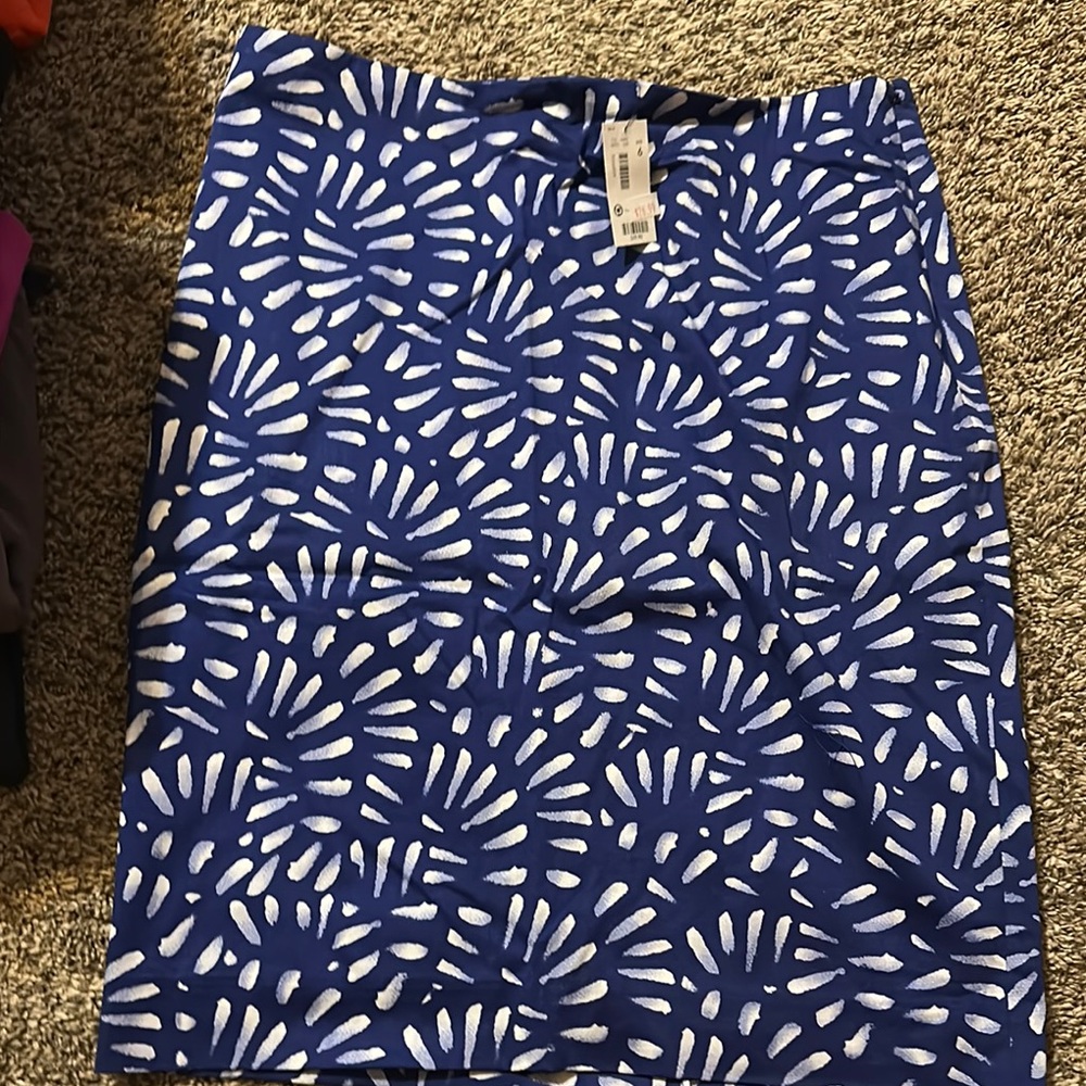 The Limited Blue Patterned Skirt